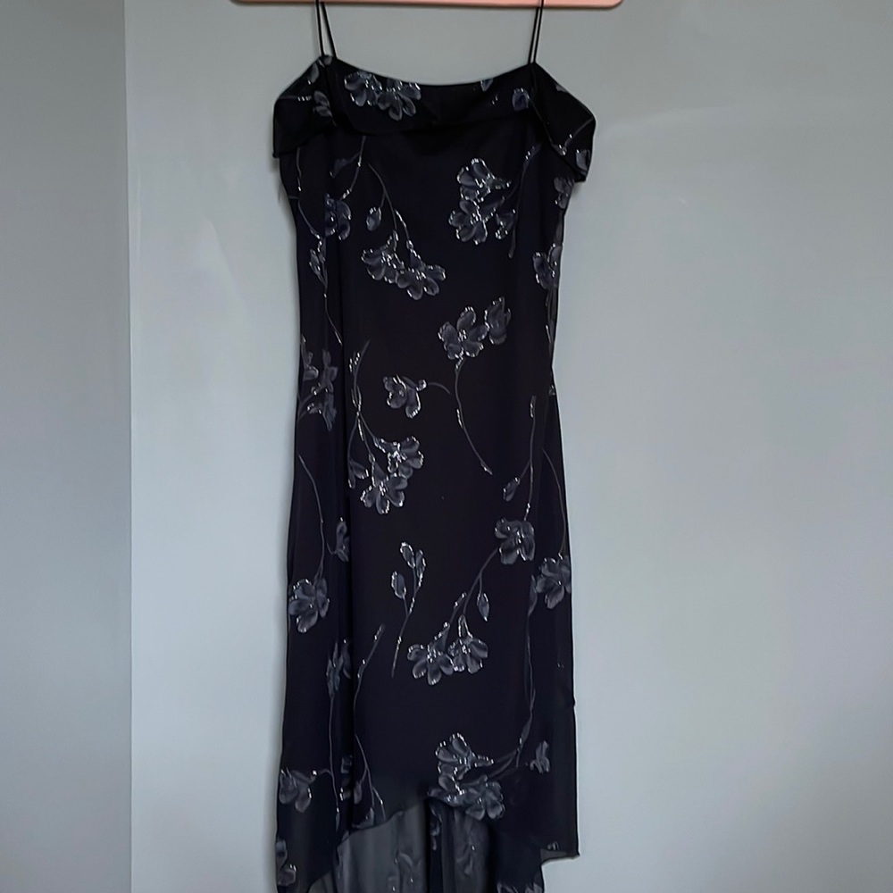 Black floral day dress
